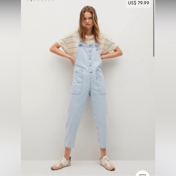 Mango Denim - Mango Sky Blue Women's Denim Overalls